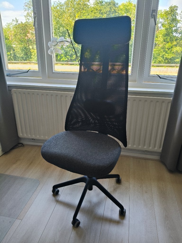 Bureaustoel, Ophalen, Ergonomisch, Zo goed als nieuw, Zwart