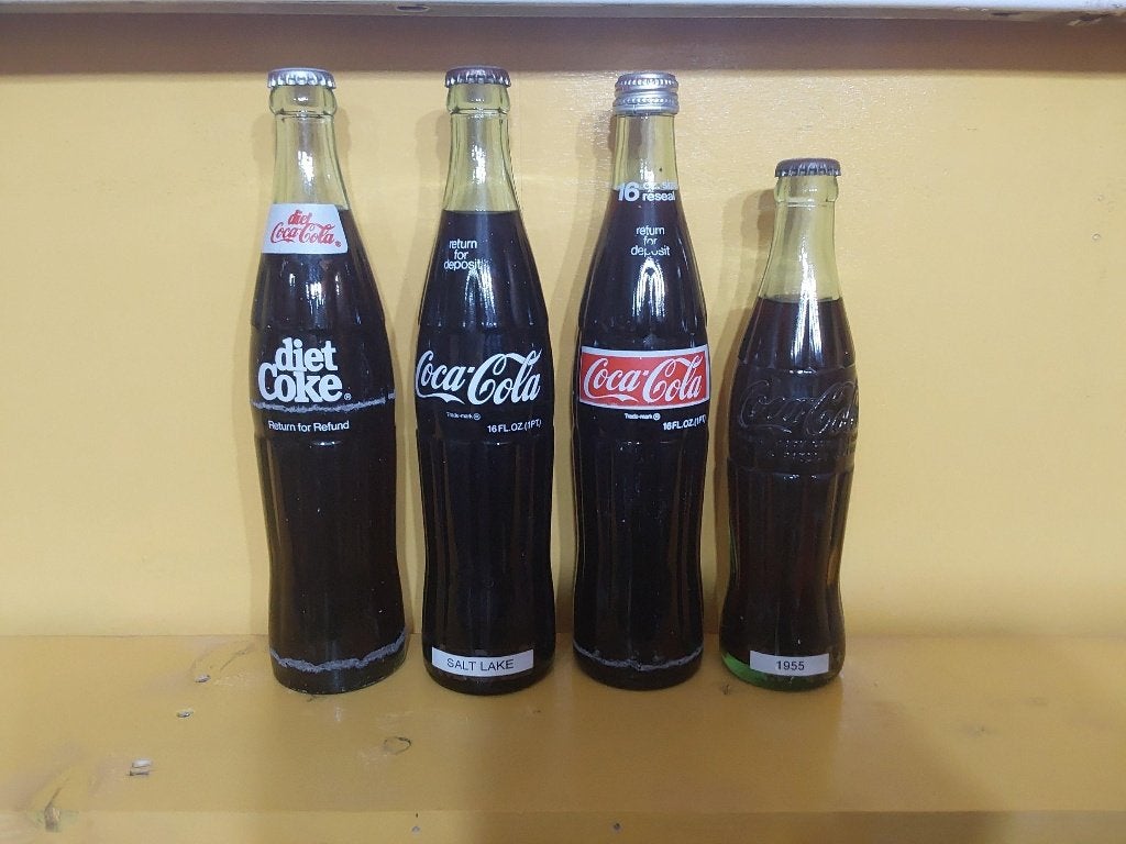 Coca Cola Flessen 4 stuks origineel, Verzamelen, Ophalen of Verzenden