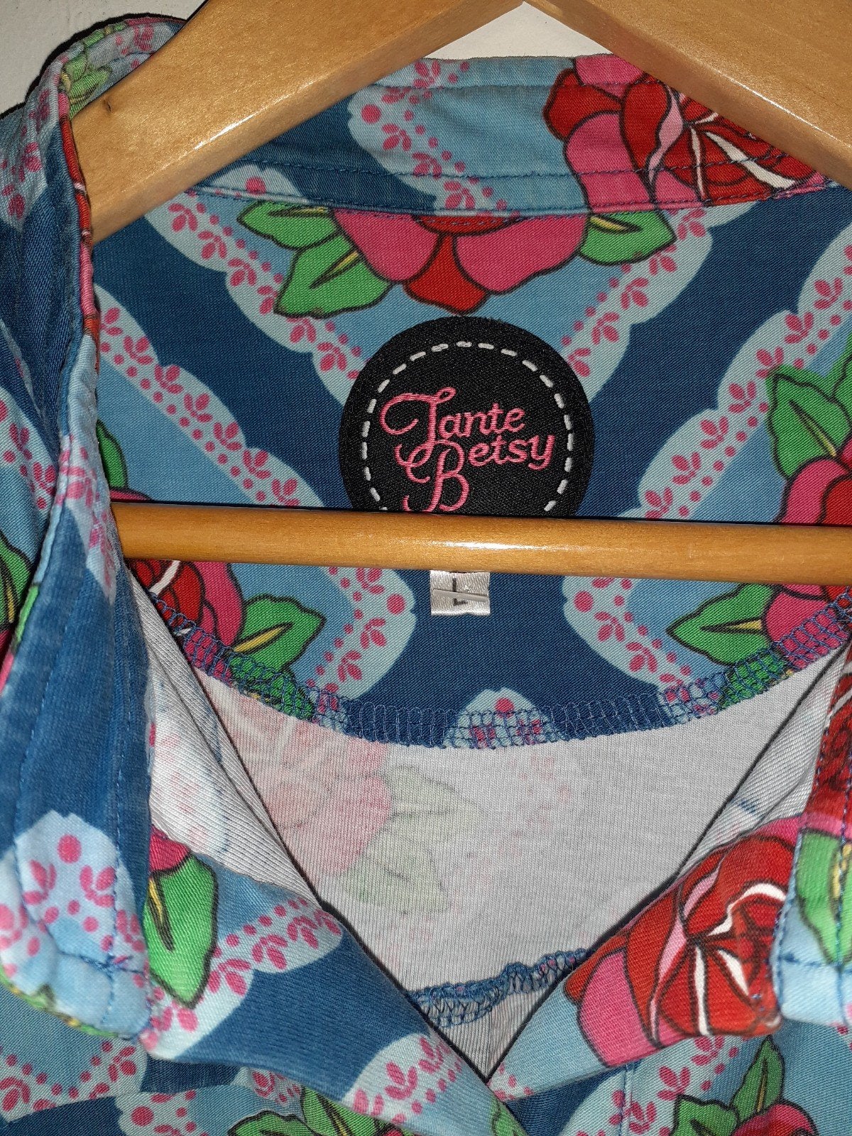 Tante Betsy shirt met rozenprint, Kleding | Dames, Tante Betsy, Meerkleurig, Maat 42/44 (L), Ophalen of Verzenden