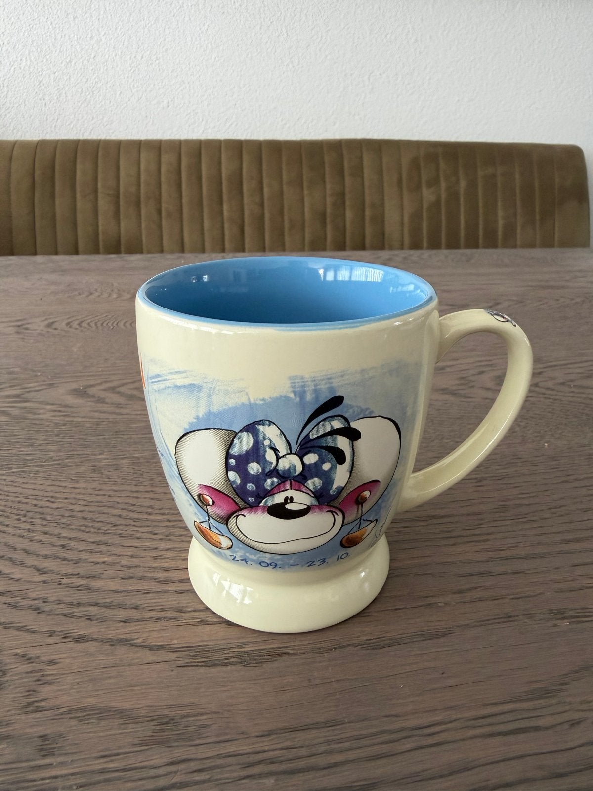 Diddl Weegschaal Mok - Vintage Keramiek, Huis en Inrichting, Overige merken, Keramiek, Vintage, Zo goed als nieuw