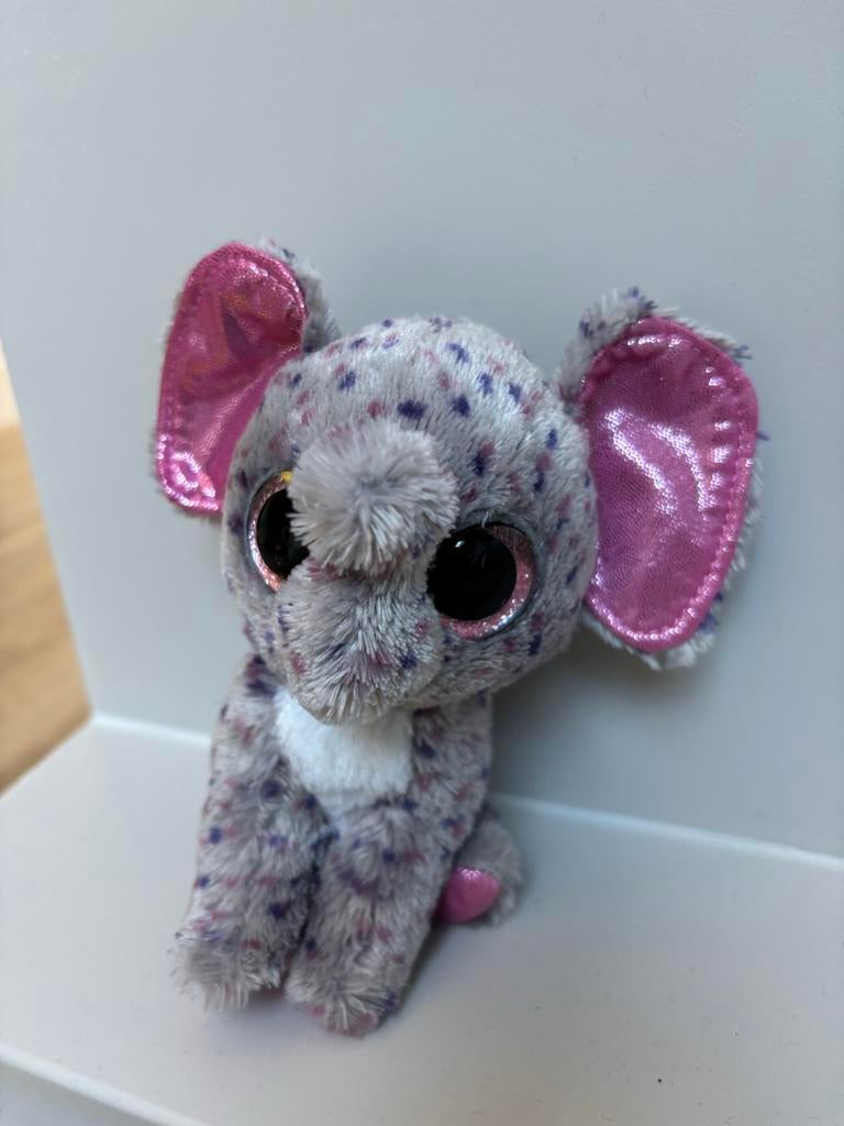 Ty Beanie Boo Knuffel Specks Olifant 15 cm, Ophalen of Verzenden, Zo goed als nieuw, Olifant