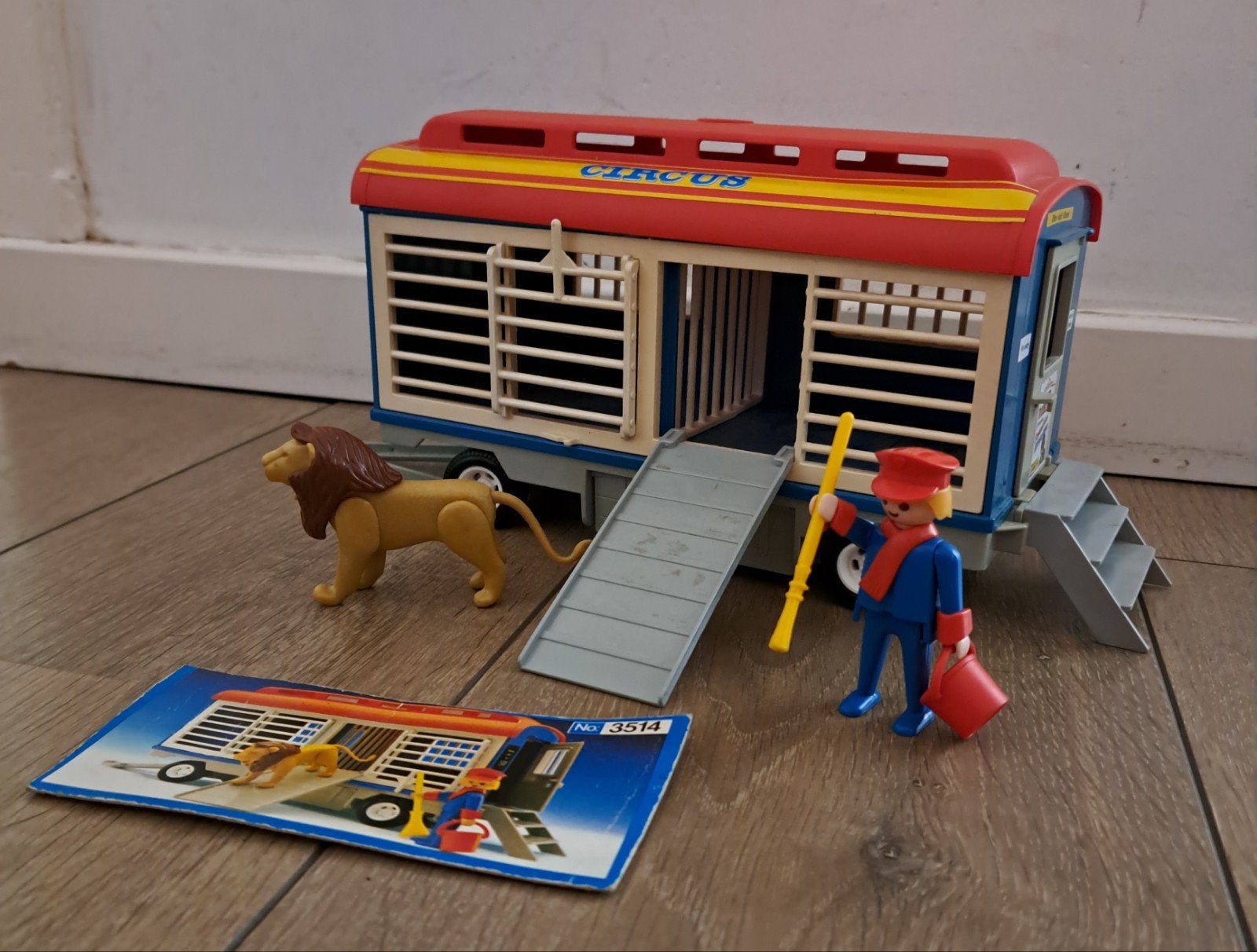 Playmobil 3514 Circus Leeuwenkooi met Leeuw en Trainer 1979