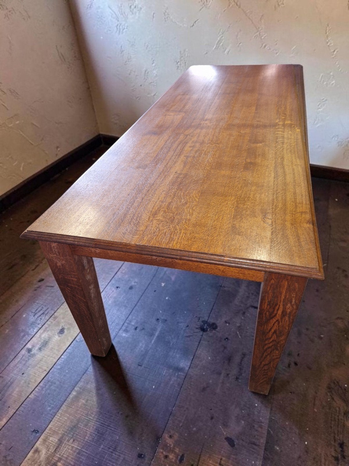 Eiken kloostertafel boerentafel, Huis en Inrichting, Ophalen, Rechthoekig, 200 cm of meer, 50 tot 100 cm