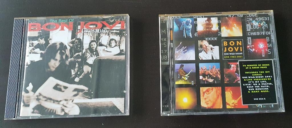 2 cd’s van Bon Jovi – Cross Roads en One Wild Night, Ophalen of Verzenden, Gebruikt, Poprock