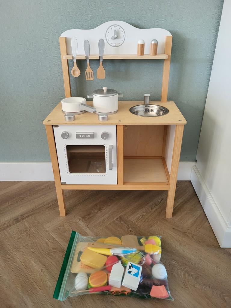 Speelkeuken inclusief houten spulletjes, Ophalen, Gebruikt