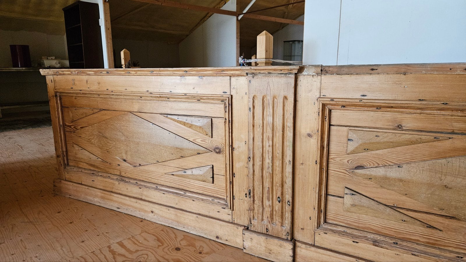 Antieke houten balie/bar - Uniek handgemaakt design, Ophalen