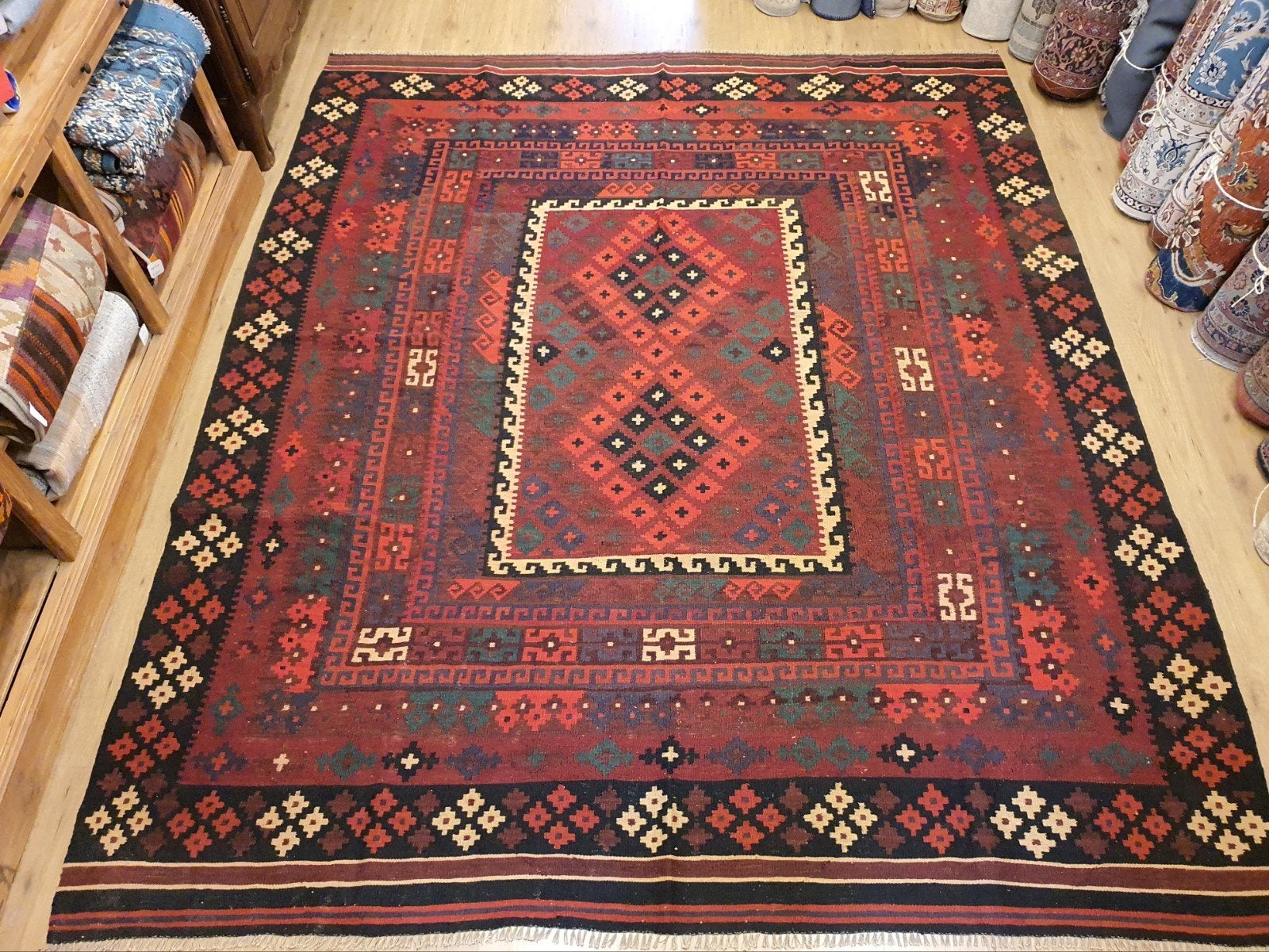 Prachtige handgeweven oosterse kelim 300x249, Info@SlatsAntiek.nl, 150 tot 200 cm, Vof Slats Antiek, Ophalen of Verzenden