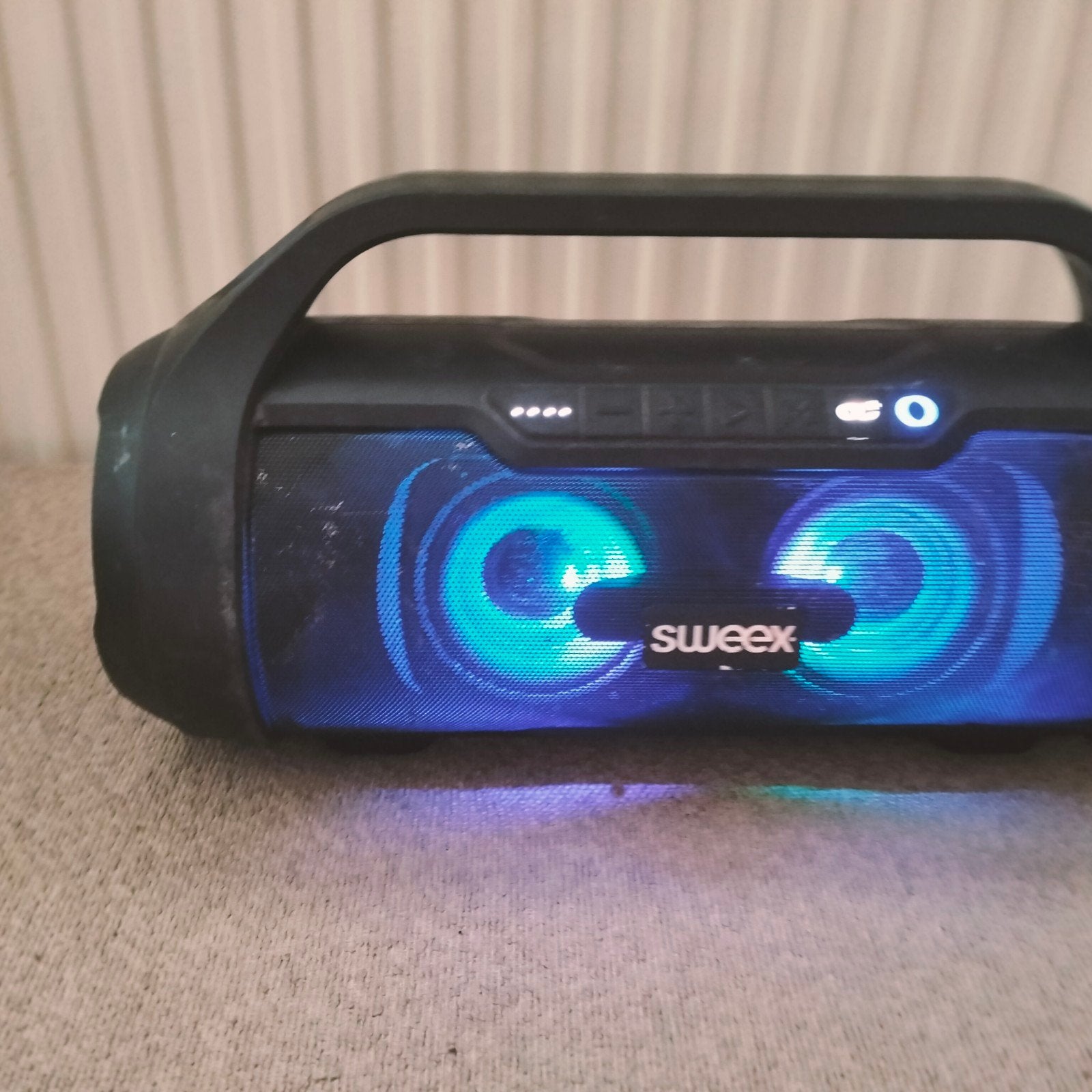 Sweex Draagbare Bluetooth Speaker met Lichteffecten, Overige merken, Gebruikt, Ophalen of Verzenden, Draagbare speaker