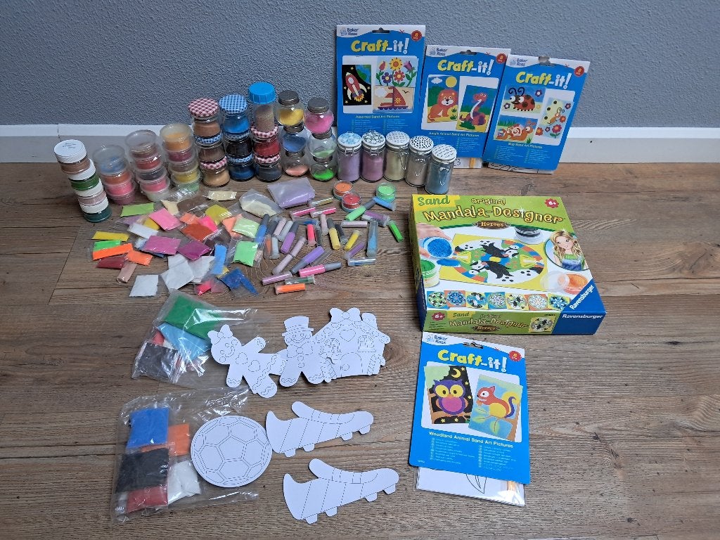 Leuke knutsel set met gekleurd zand, Hobby en Vrije tijd, Knutselen, Ophalen of Verzenden, Nieuw