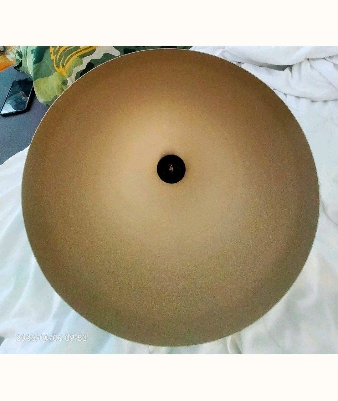 hang eettafel lamp brons/goud, Huis en Inrichting, Ophalen, Rond