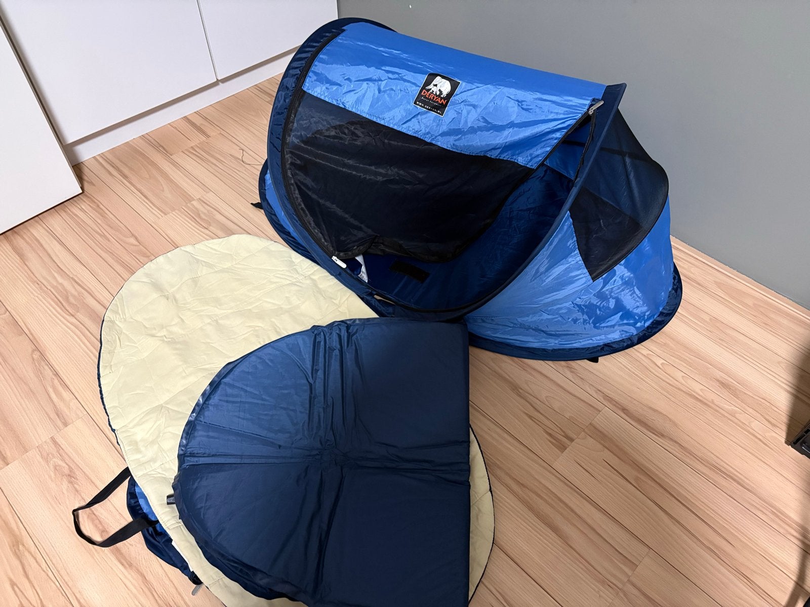 Deryan Peuter Luxe Slaaptentje - Blauw, Caravans en Kamperen, Tenten, tot en met 2, Zo goed als nieuw, Ophalen of Verzenden