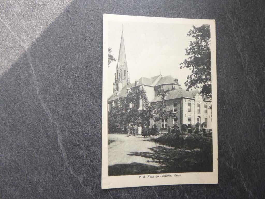 Vasse, rk kerk en pastorie 1931, Verzenden, 1920 tot 1940, Gelopen, Zuid-Holland