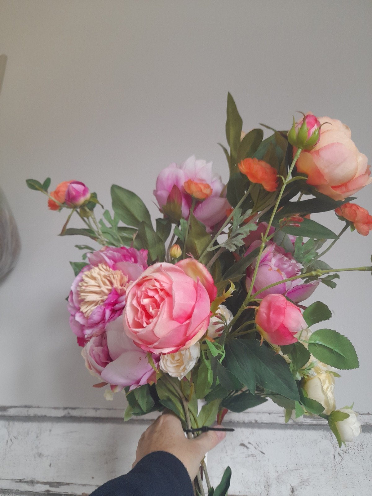 rozen / pioenrozen kunstbloemen, Verzenden, Binnen