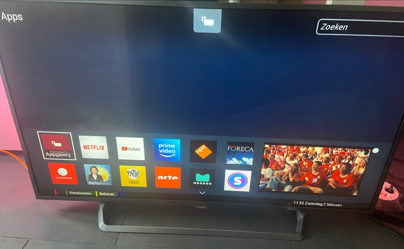 Philips 55 inch ambilight 4K smart tv, Philips, 50 Hz, Ophalen of Verzenden, Zo goed als nieuw