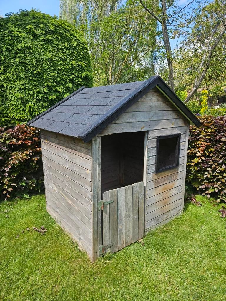 Houten speelhuisje, Ophalen, Gebruikt, Hout