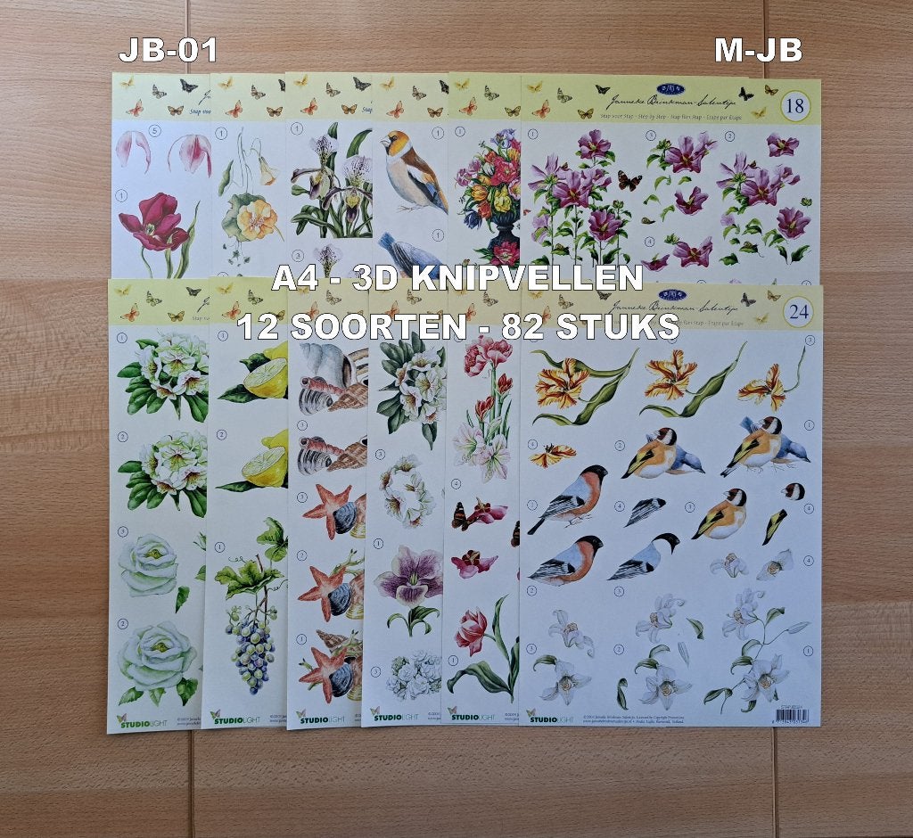 89...3D KNIP-BASISVELLEN 48 SOORTEN-333 VEL JANNEKE BRINKMAN, Hobby en Vrije tijd, Ophalen of Verzenden, Nieuw, Meerdere plaatjes