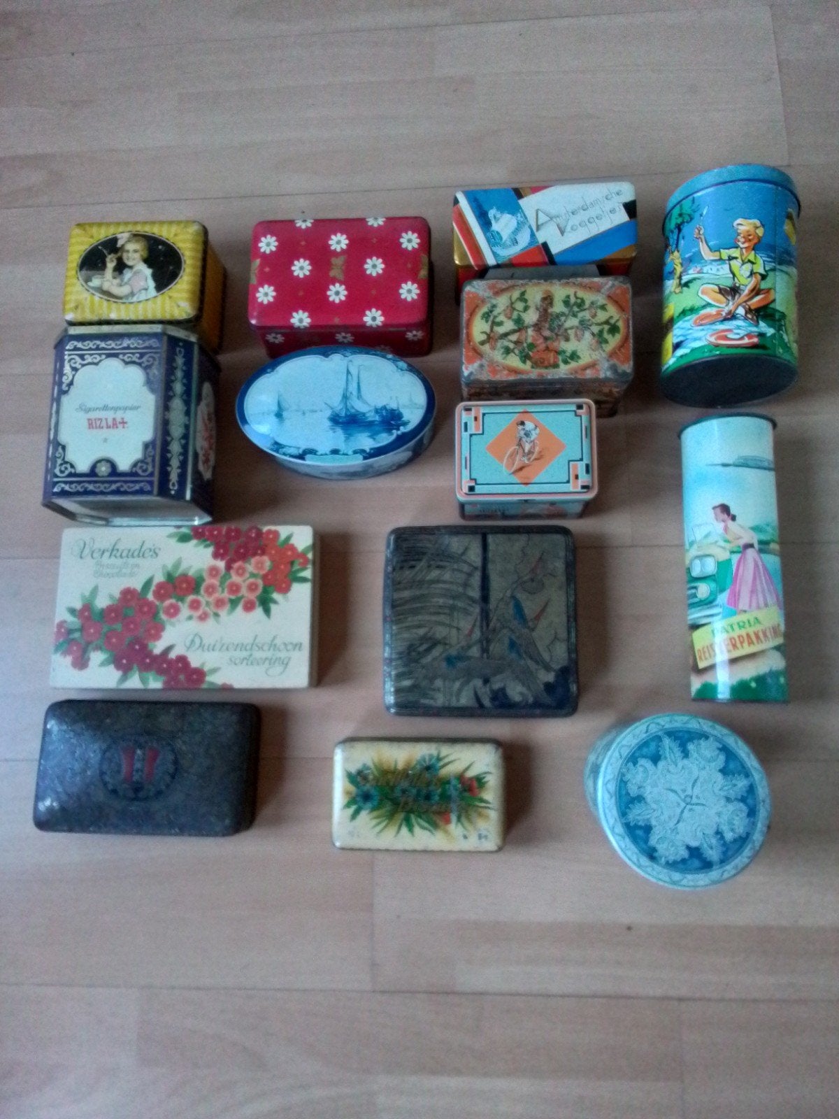 Diverse oude blikken, Verzamelen, Ophalen of Verzenden, Gebruikt, Overige, Droste