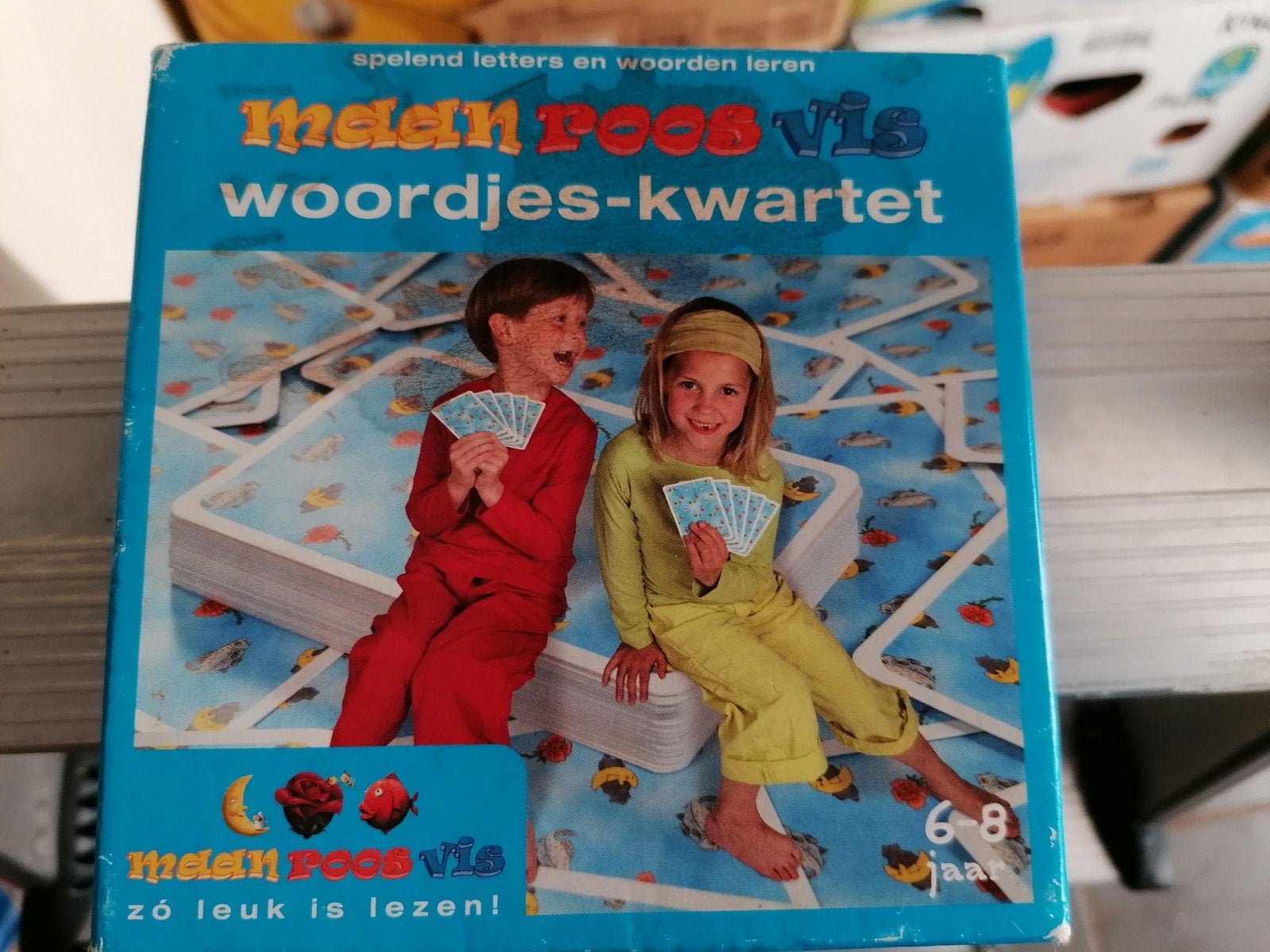 Maan Roos Vis Woordjes-kwartet - letters en woorden l, Vijf spelers of meer, Ophalen of Verzenden, Gebruikt, Zwijsen B.V. Tilburg