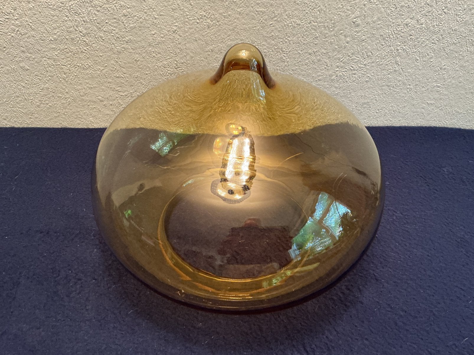 glas van de “DRUPPEL” van Dijkstra, Ophalen, Plafondlamp, 30 cm, Geel