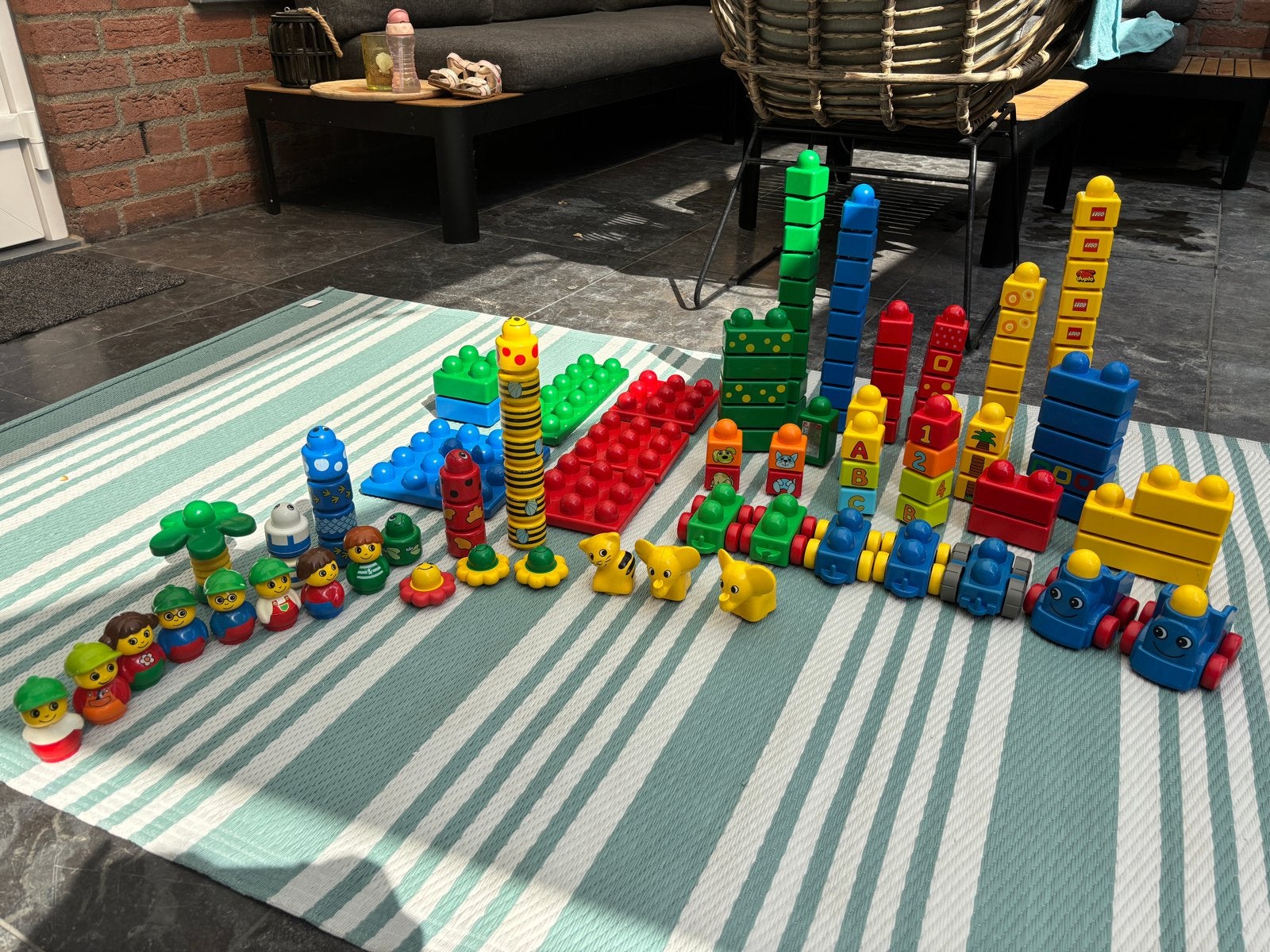 Grote Lego Primo collectie met poppetjes en treintjes, Ophalen, Inclusief minifiguren, Gebruikt, Duplo