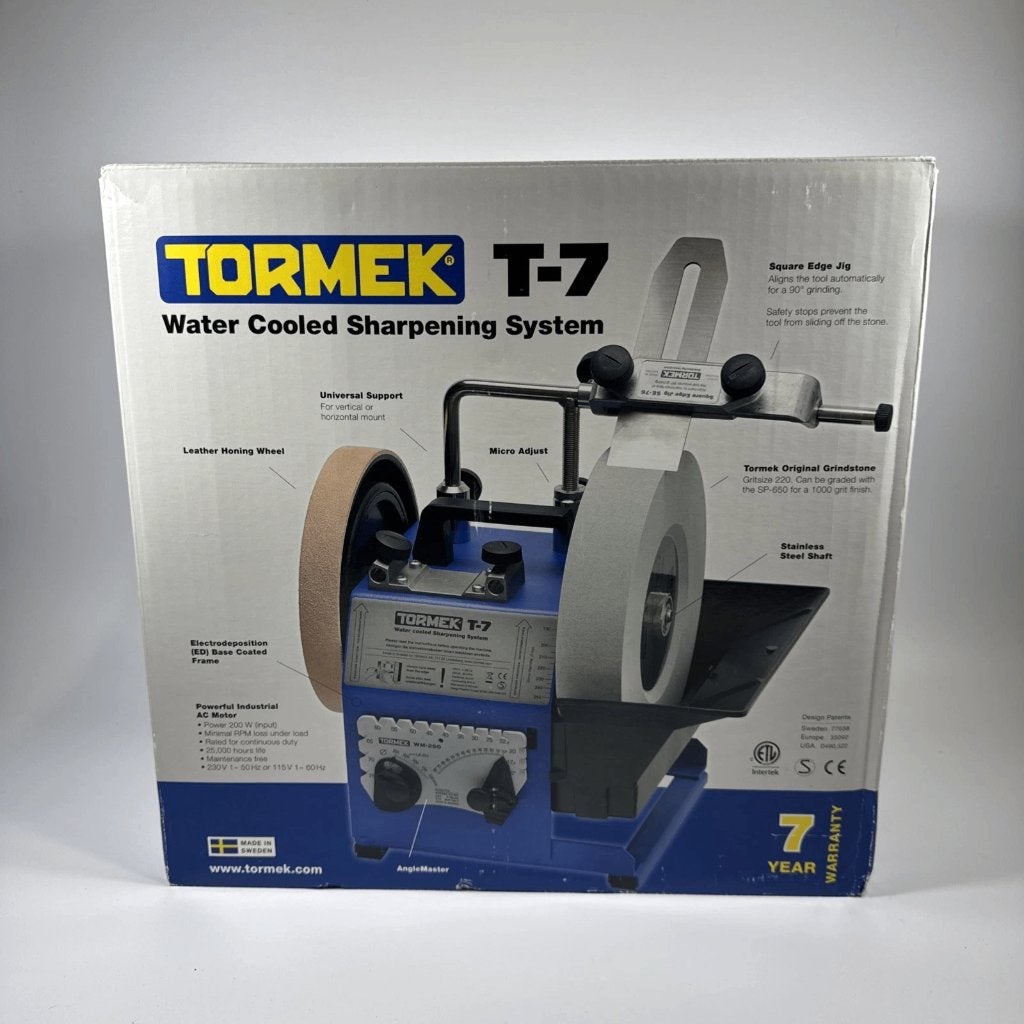 Tormek T-7 nat slijpmachine – uitstekende staat, Ophalen of Verzenden, Zo goed als nieuw, Minder dan 700 watt, Werkbankslijpmachine