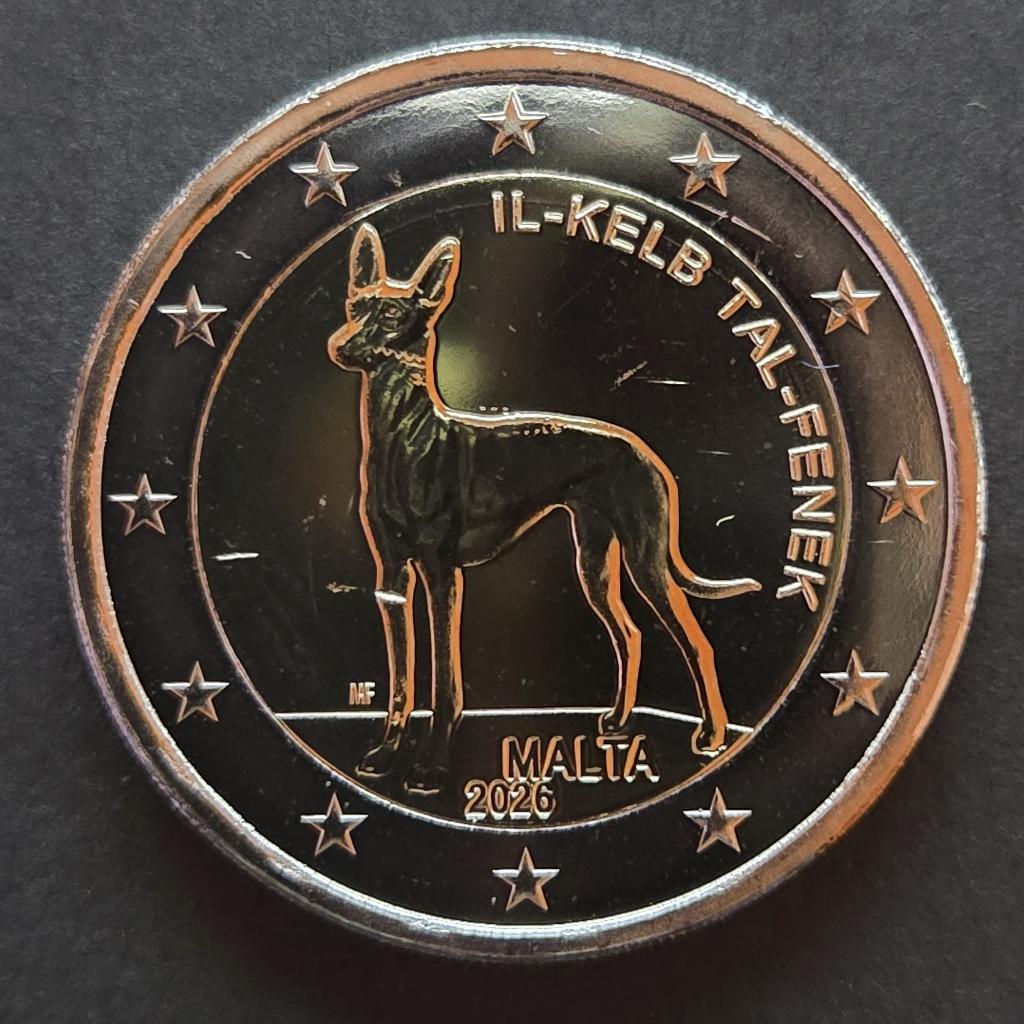 Herdenkingsmunt  €2 – Malta “Maltese Pharaohond” | €13,95, Ophalen of Verzenden, Malta, 2 euro, Losse munt
