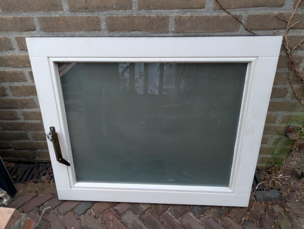 Klapraampje met isolatieglas, Ophalen, Hout, 75 tot 150 cm, Raamkozijn