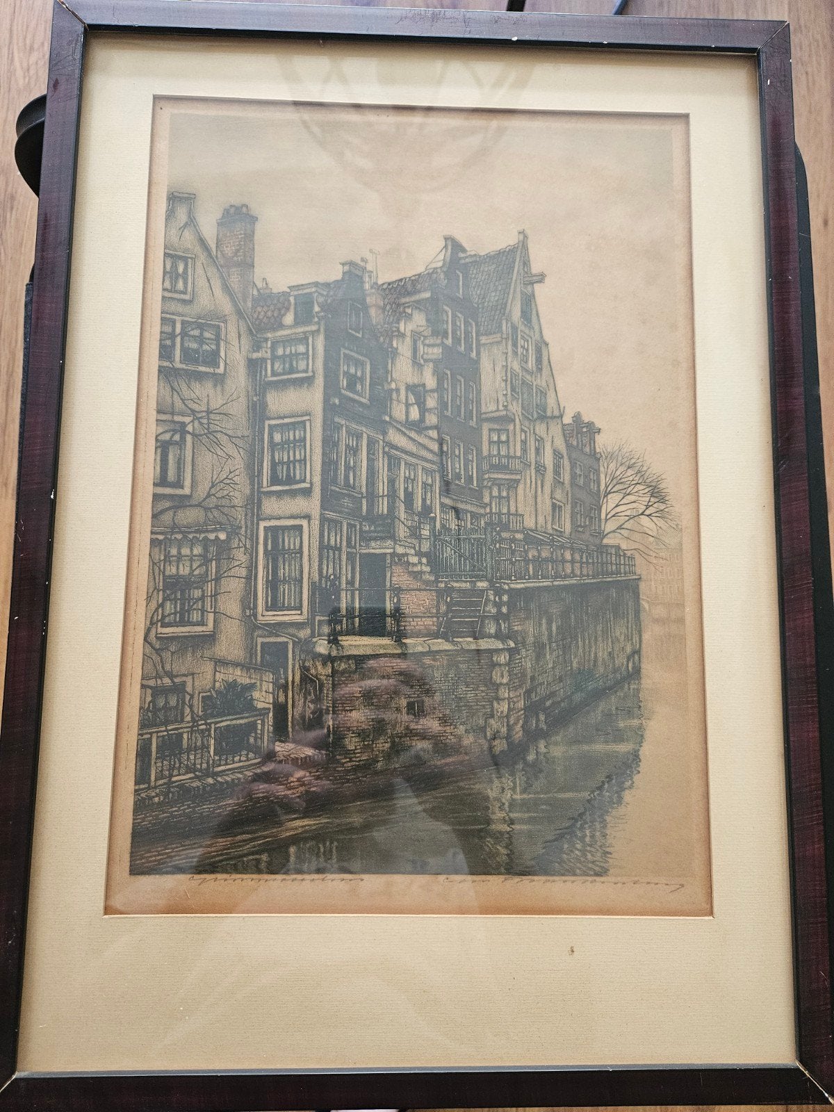 Kleurets Cornelis Brandenburg - Grimnessesluis Amsterdam, Antiek en Kunst, Ophalen