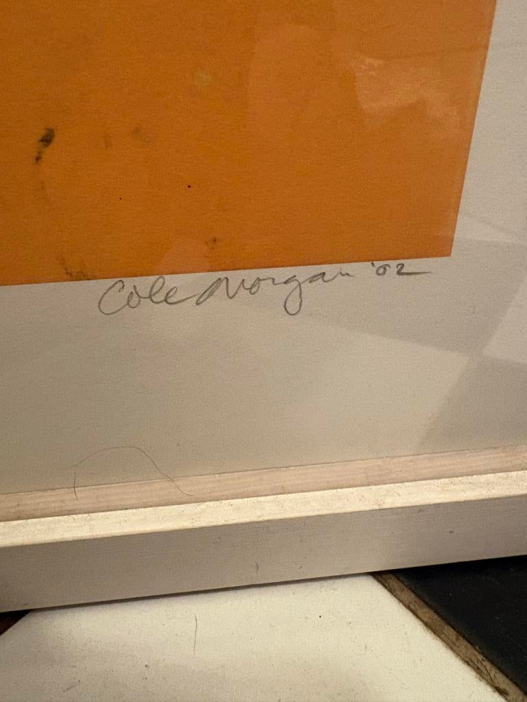 Abstract kunstwerk gesigneerd Cole Morgan '02, Ophalen