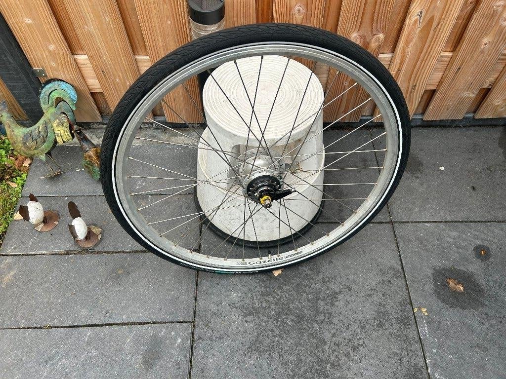 tk:Achterwiel 28 inch NEXUS 7 versnellingen rollerbreaks, Wiel, Gebruikt, Ophalen of Verzenden, Aluminium