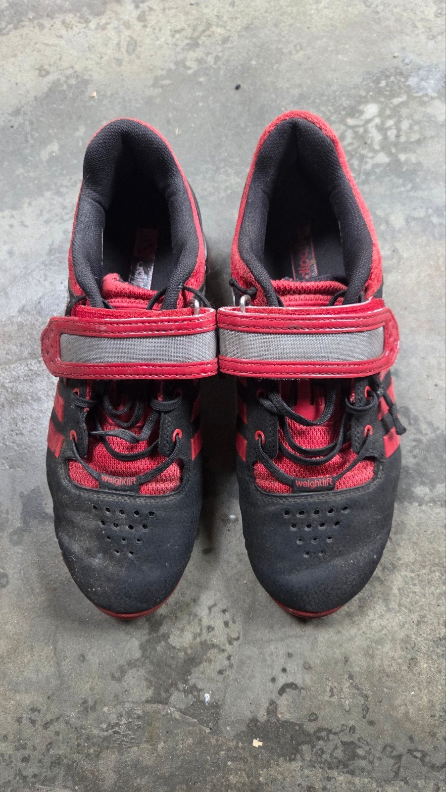 Adidas Weightlifting Schoenen - Zwart/Rood - Maat 41.5, Kleding | Heren, Ophalen of Verzenden, Gedragen, Adidas, Sportschoenen
