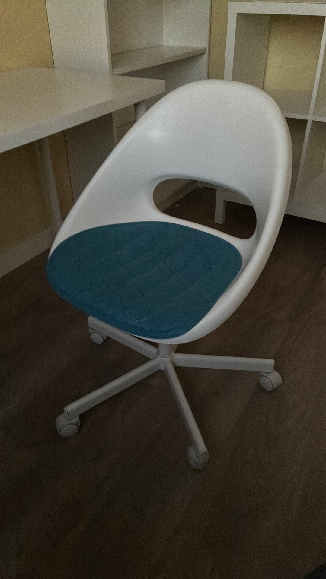 IKEA Loberget/Malskar bureaustoel, Huis en Inrichting, Ophalen, Gebruikt, Wit, Bureaustoel