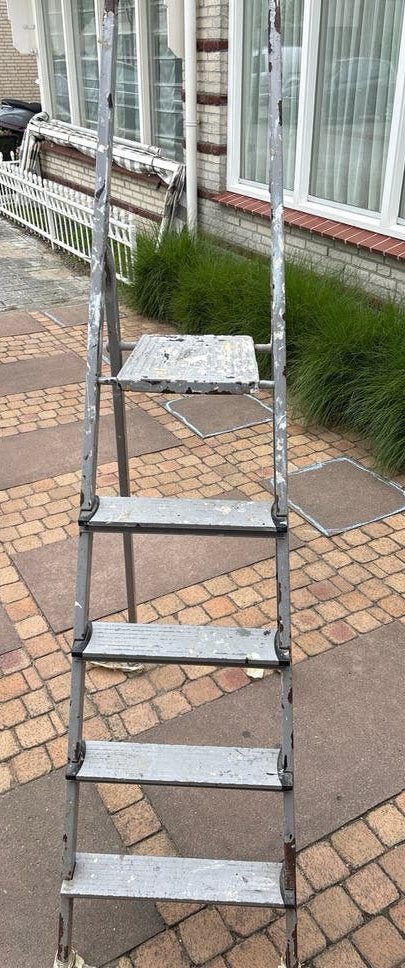Stevige 4-treden trap met plateau, Ophalen, Gebruikt, Trap, 2 tot 4 meter