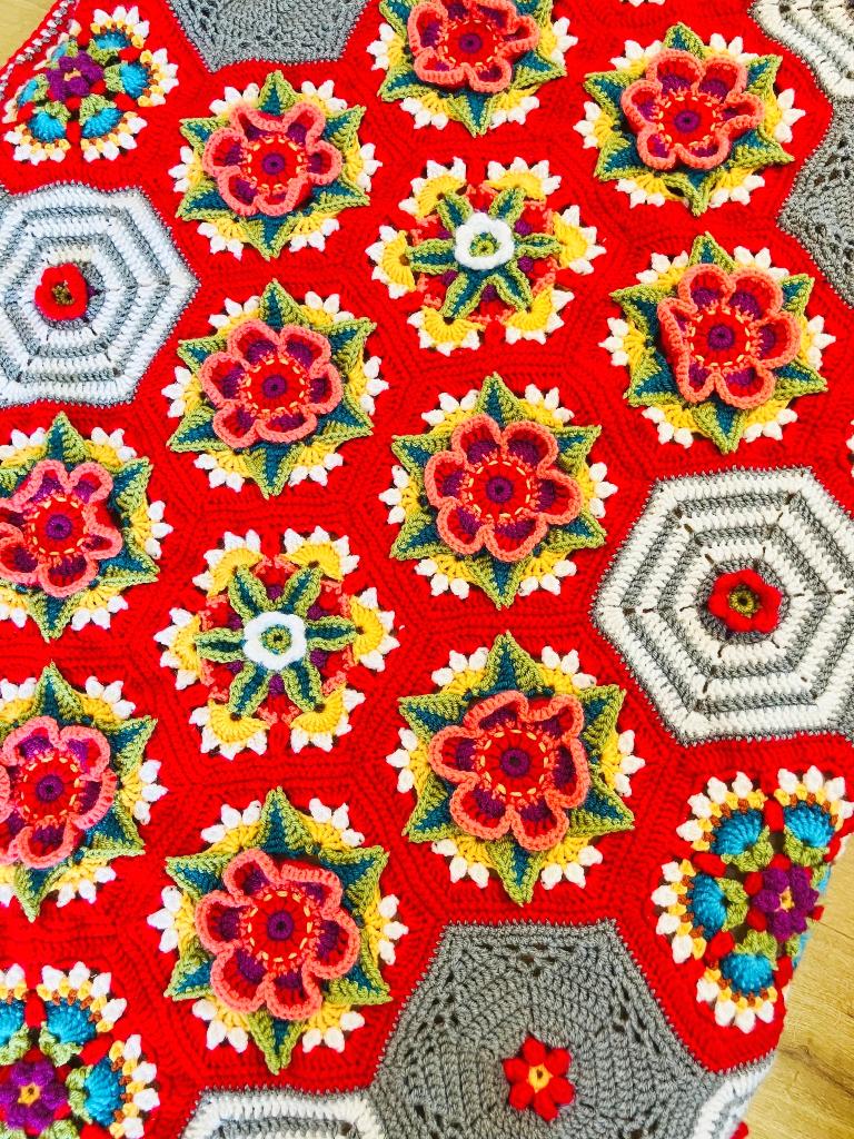Gehaakte sprei FRIDA'S FLOWERS, Ophalen of Verzenden, Nieuw