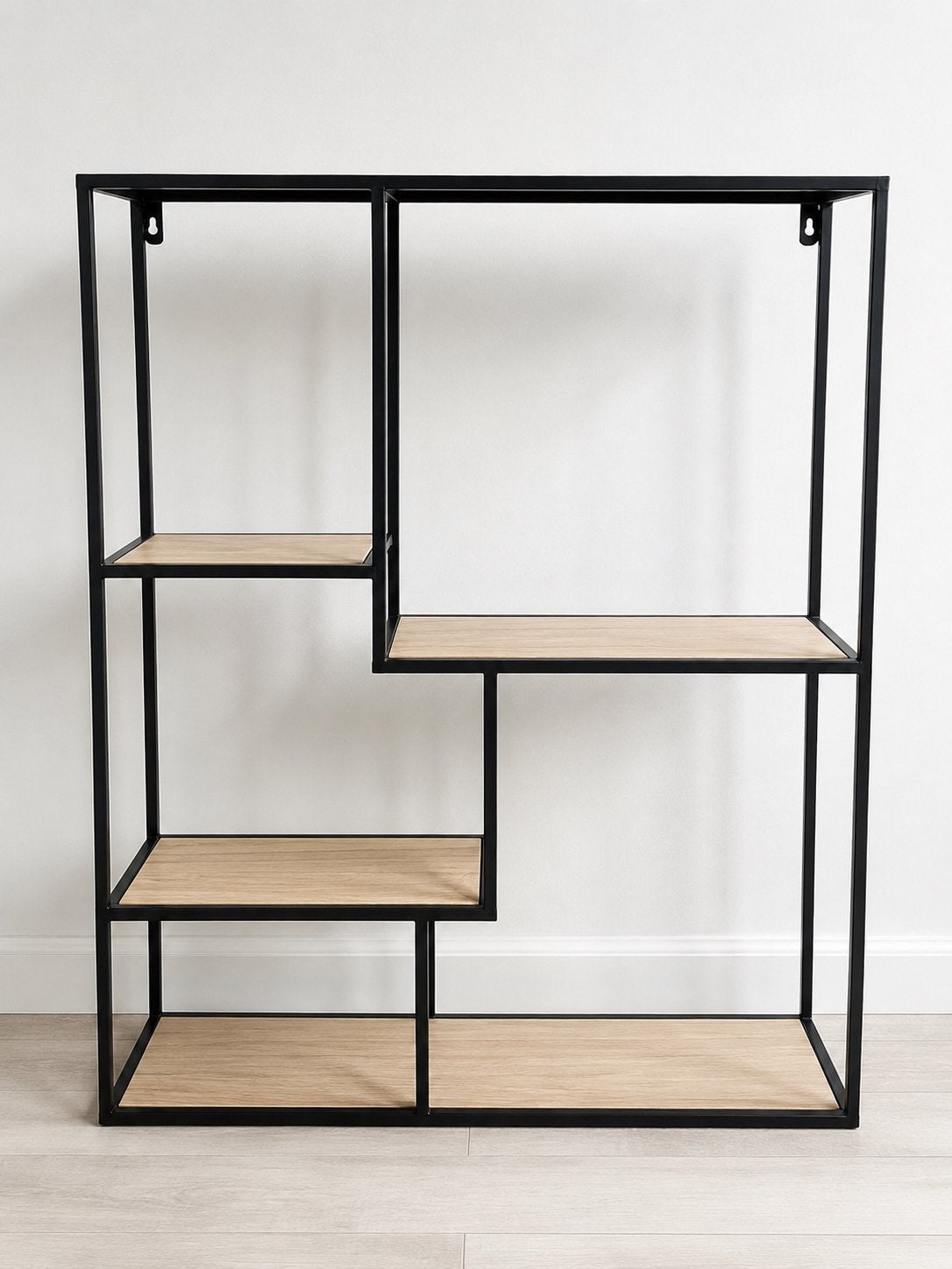 Vakkenkast metaal/hout (Linosa), Huis en Inrichting, Kasten | Wandmeubels, Ophalen, Zo goed als nieuw, Minder dan 150 cm, Minder dan 100 cm