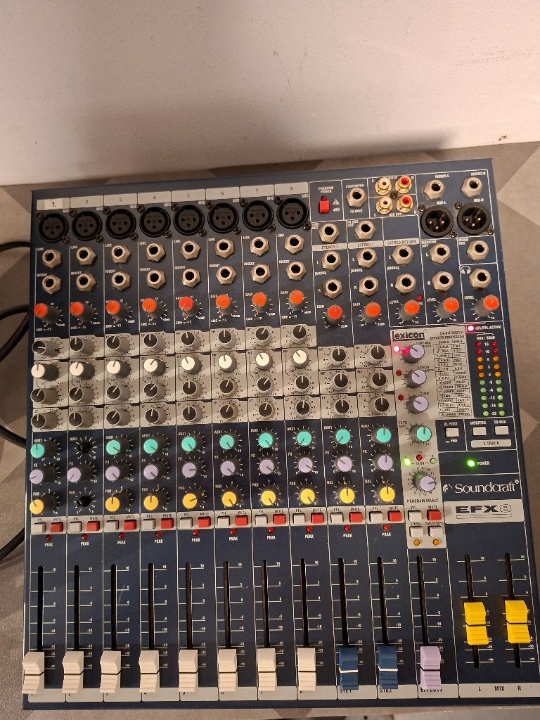 Soundcraft EFX8 mengpaneel, Ophalen of Verzenden, Gebruikt, 10 tot 20 kanalen