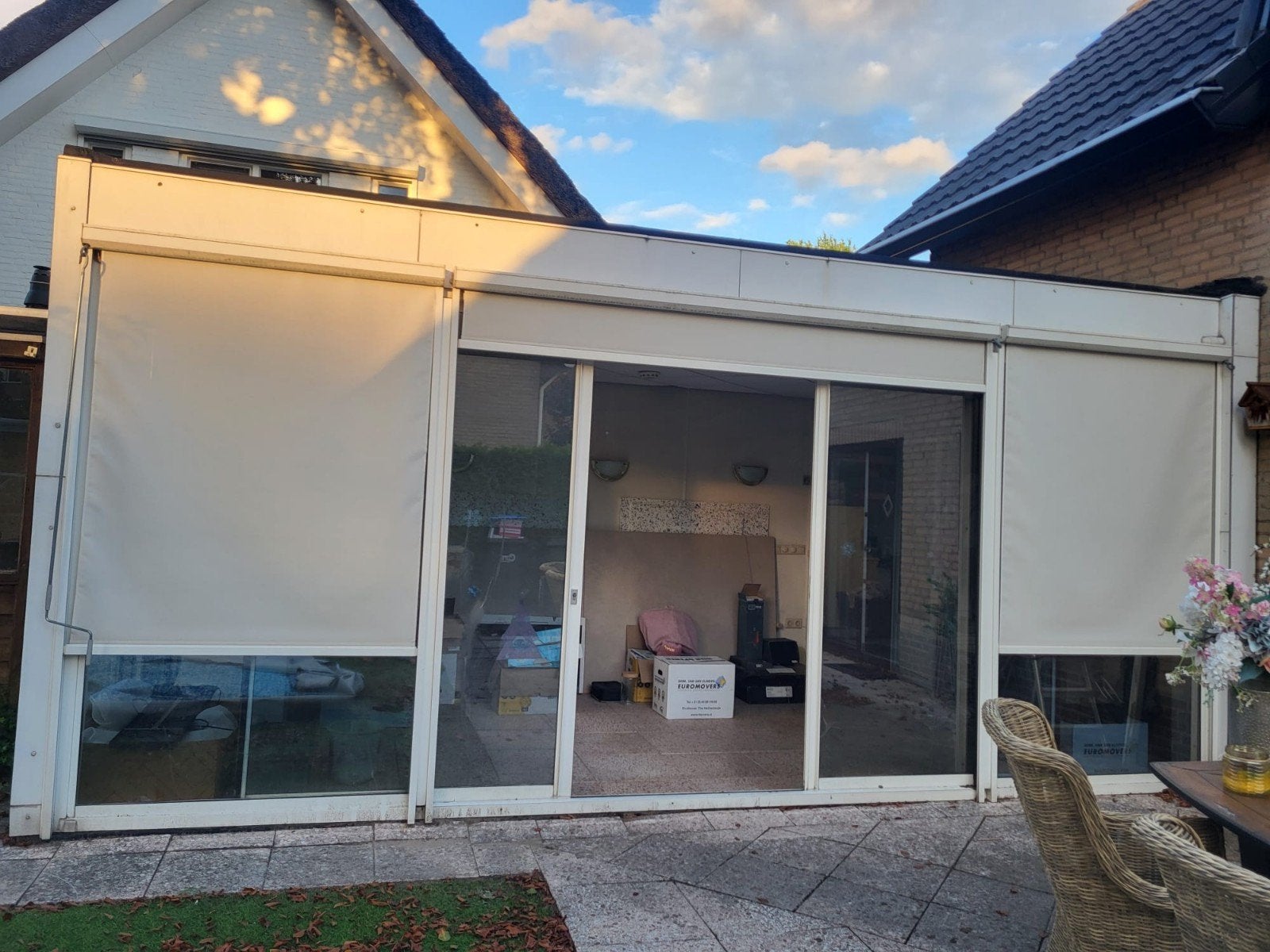 serre wit kunststof  lengte 6.06  breed 3.08 hoog 2.65, Tuin en Terras, Ophalen, Gebruikt, Serre