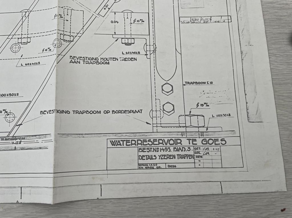 3x tekening NS Waterreservoir Goes, Verzamelen, Ophalen of Verzenden, Gebruikt, Trein, Overige typen