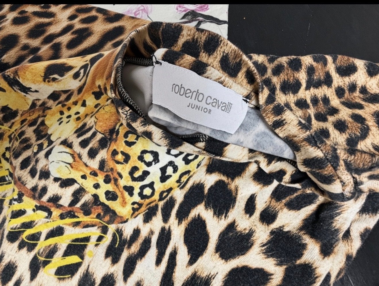 Roberto Cavalli Junior T-shirt met luipaardprint, maat 10 ja, Kinderen en Baby's, Ophalen of Verzenden, Nieuw, Jongen of Meisje