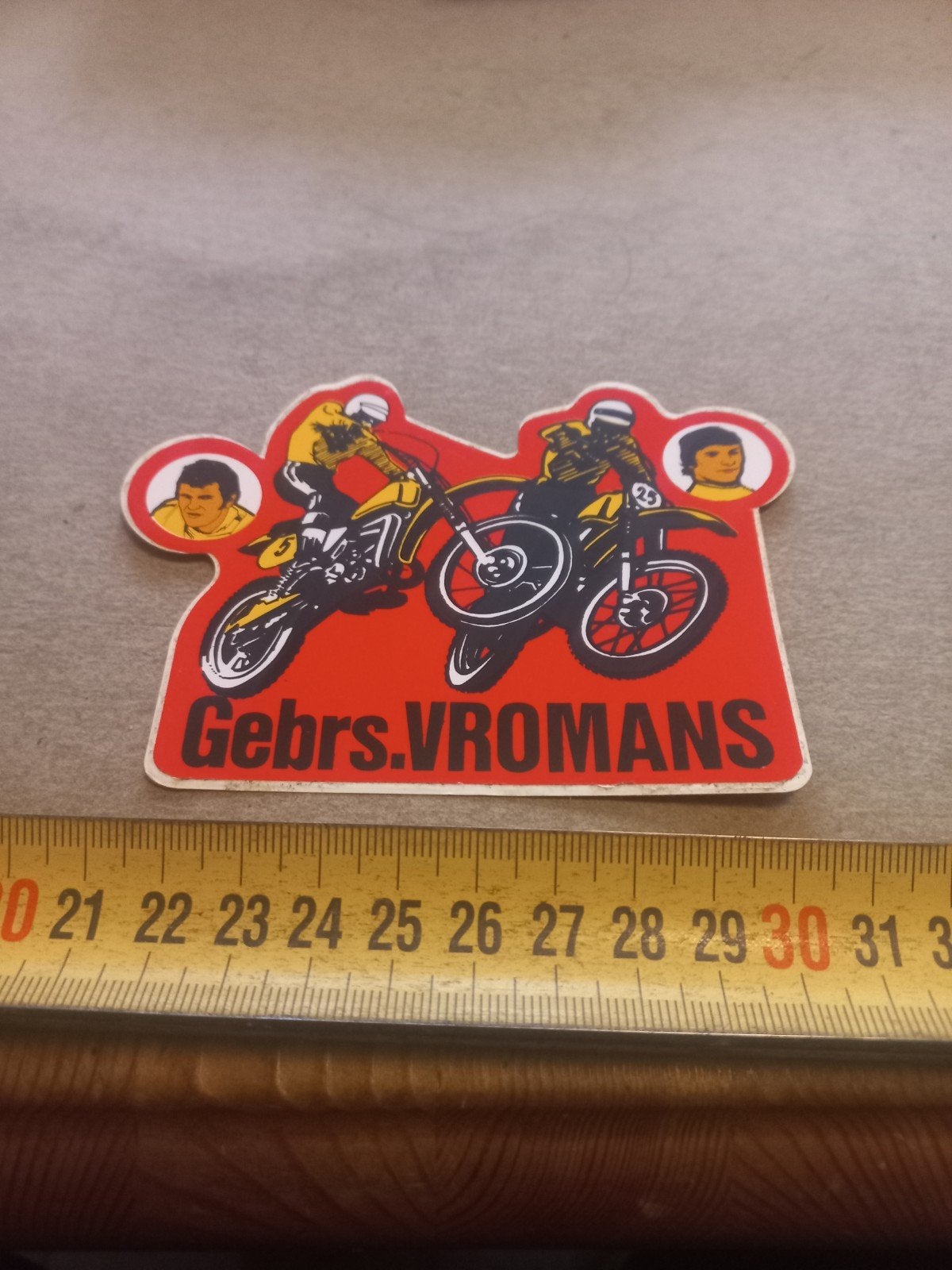 Vintage Gebroeders Vromans Motorcross Sticker, Ophalen of Verzenden, Gebruikt, Auto of Motor