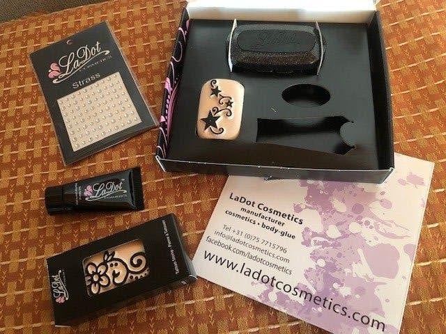 LaDot Cosmetics Tijdelijke Tattoo Set met Strass, Overige kleuren, Gehele gezicht, Ophalen of Verzenden, Zo goed als nieuw