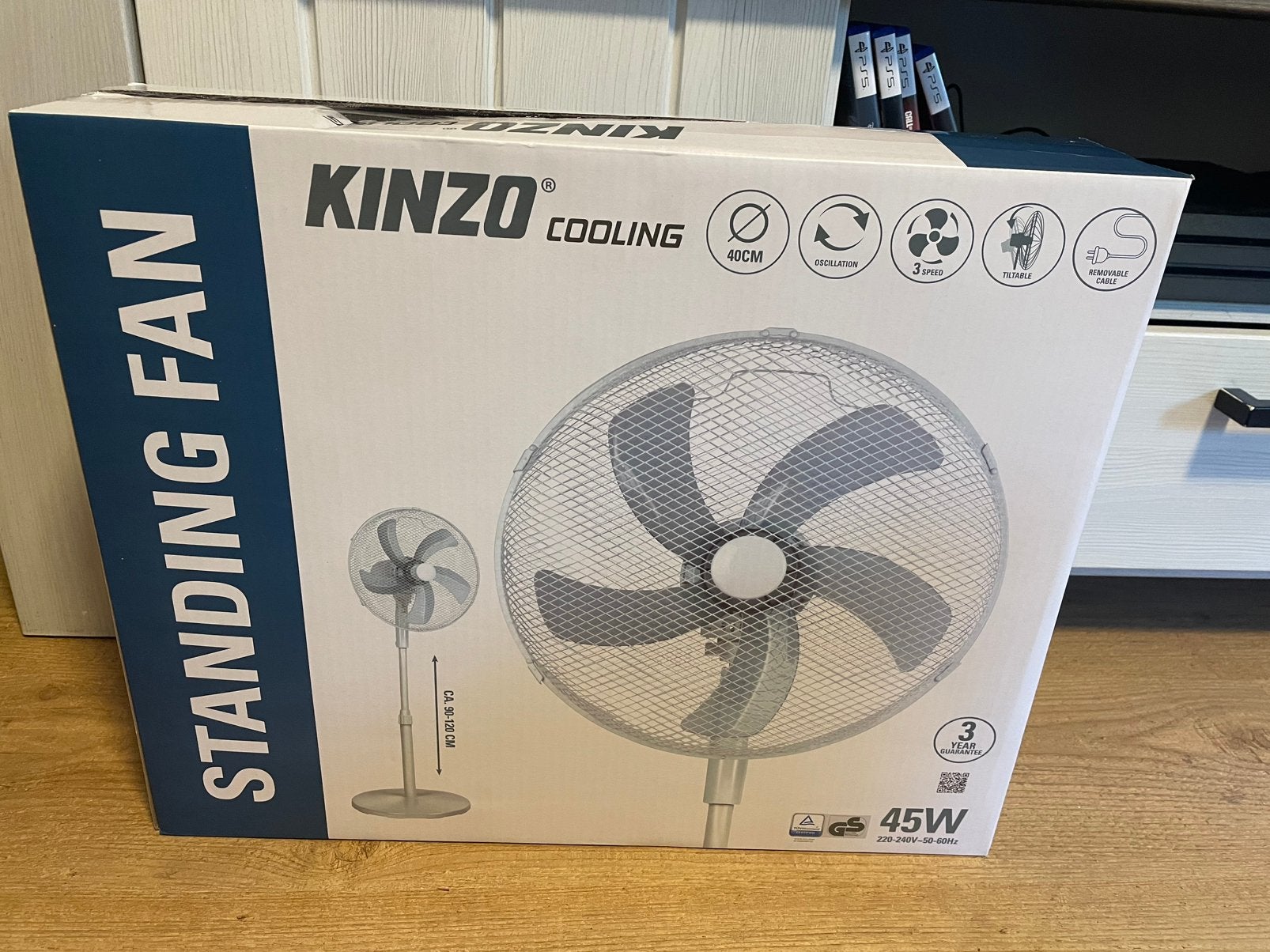 Ventilator statief nieuw cm 120 hoog laatste, Witgoed en Apparatuur, Ventilatoren, Ophalen, Nieuw, Statiefventilator