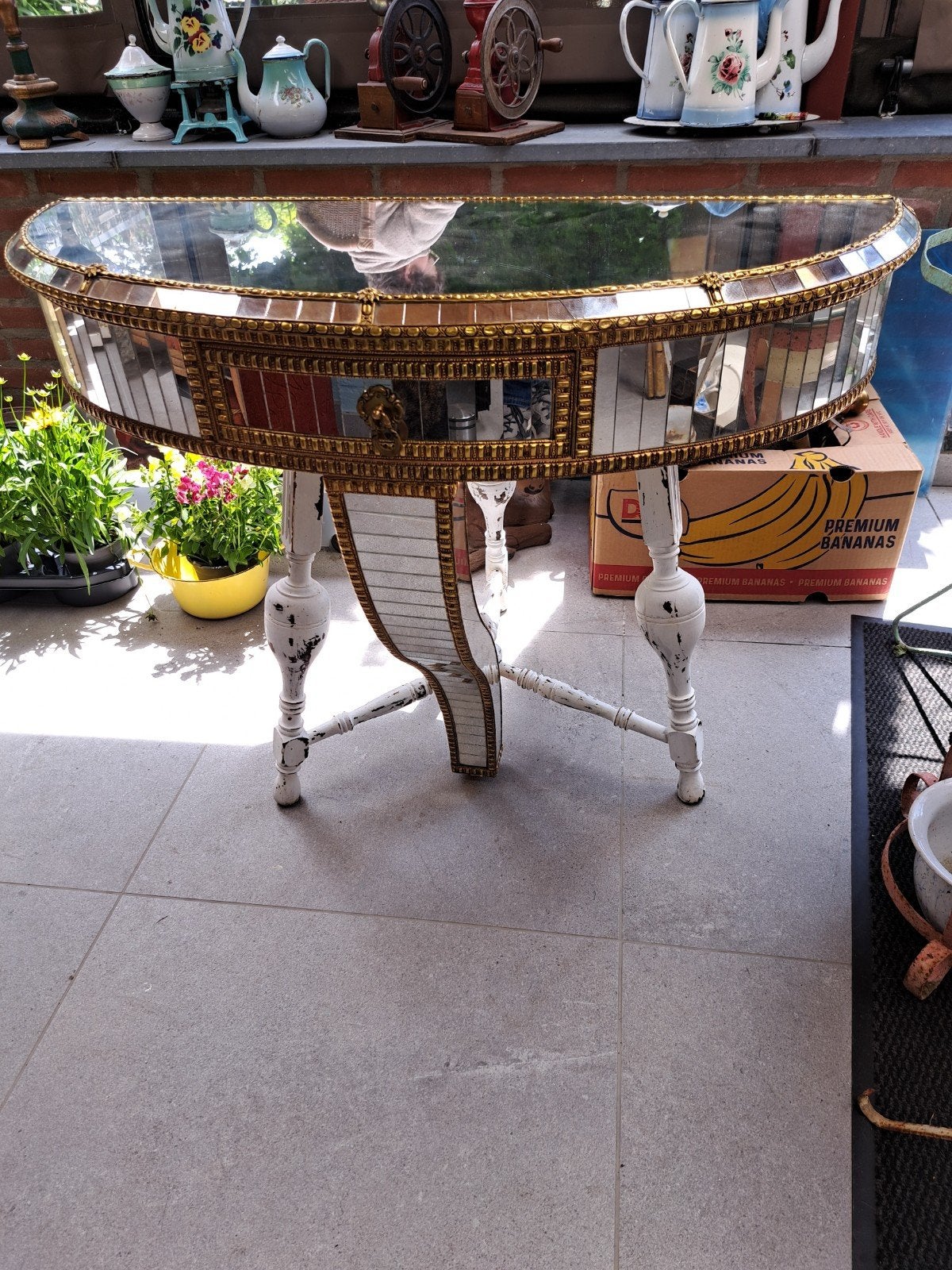 Spiegel halconsole/tafel retro, Ophalen