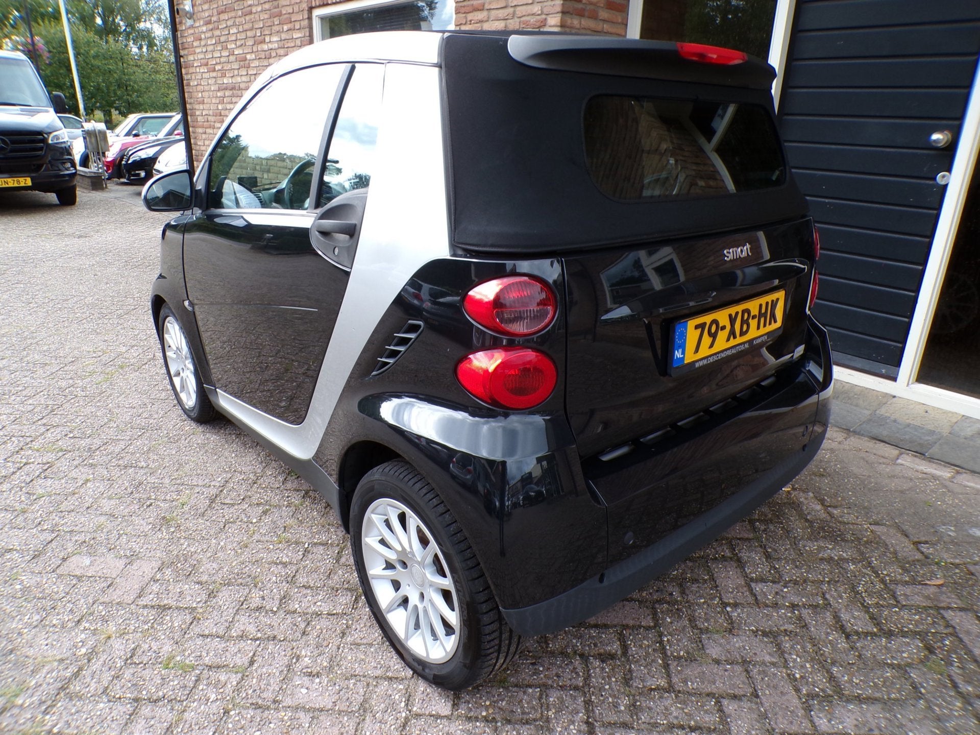 Smart Fortwo cabrio 1.0 Pure Automaat / Airco, Auto's, Automaat, Gebruikt, Zwart, Zwart