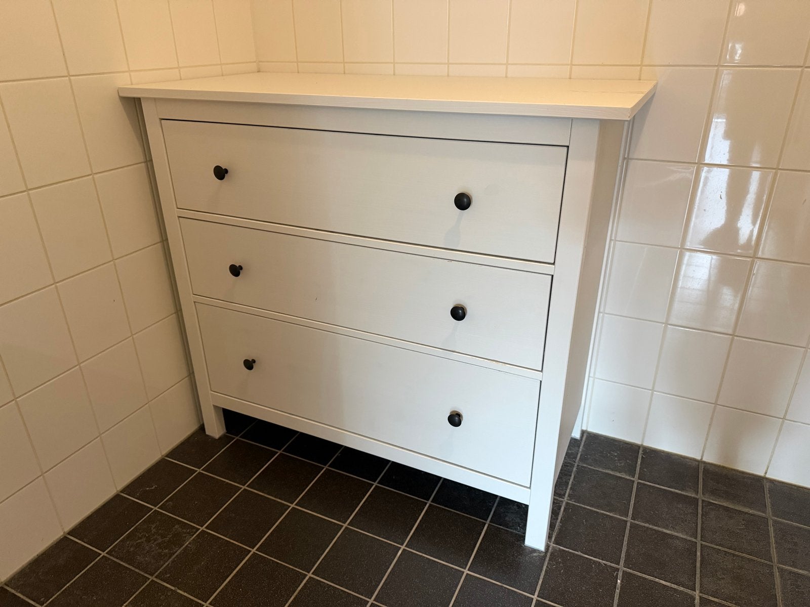 IKEA Hemnes ladekast 108x96 cm - Wit, Ophalen, Gebruikt, 100 tot 150 cm, 3 of 4 laden