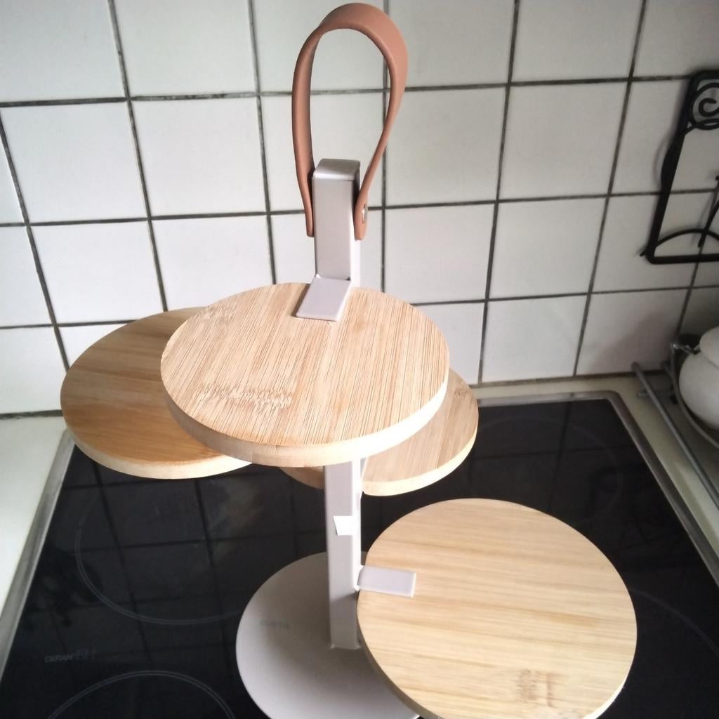 GUSTA serveertoren/ etagere bamboe, Ophalen of Verzenden