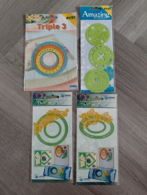 Set snij / embos / sierprik borduurmallen 4x (NIEUW), Hobby en Vrije tijd, Kaarten | Zelf maken, Ophalen of Verzenden, Nieuw, Natuur