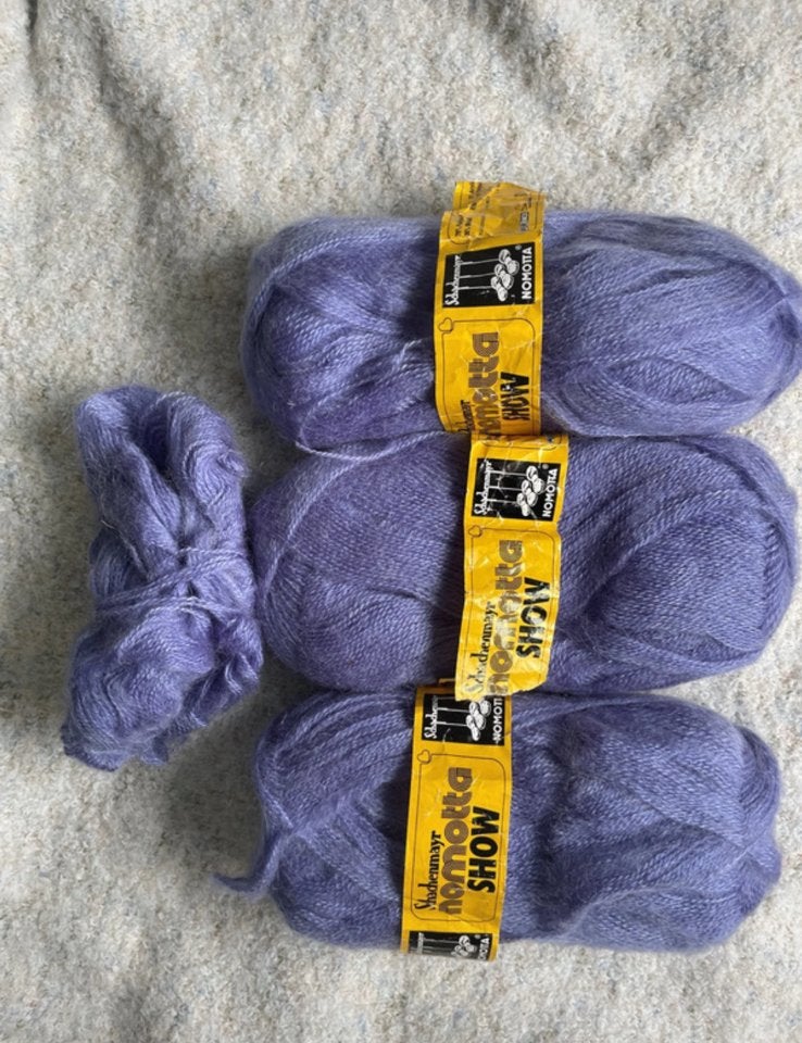 3 bollen mohair mix lila Schachenmayr Nomotta Show, Ophalen of Verzenden, Zo goed als nieuw, Breien of Haken, Wol of Garen