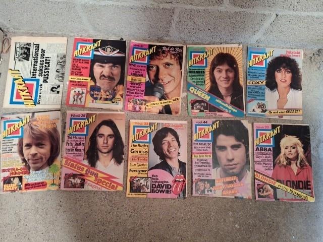 10 stuks Hitkrant incompleet, Verzamelen, Tijdschriften, Kranten en Knipsels, Ophalen of Verzenden, 1960 tot 1980, Nederland, Tijdschrift