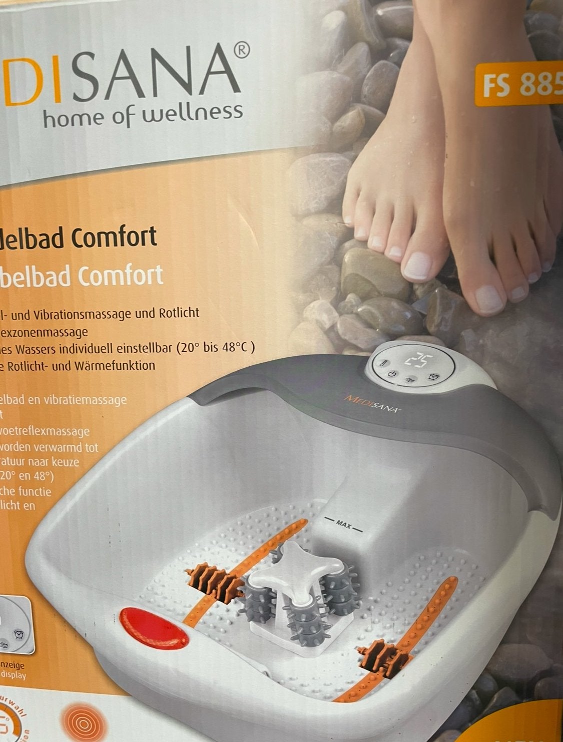 Medisana Voetenbad FS 885 Comfort - Bubbelbad met Massage, Ophalen of Verzenden, Nieuw, Hand- en Voetverzorging